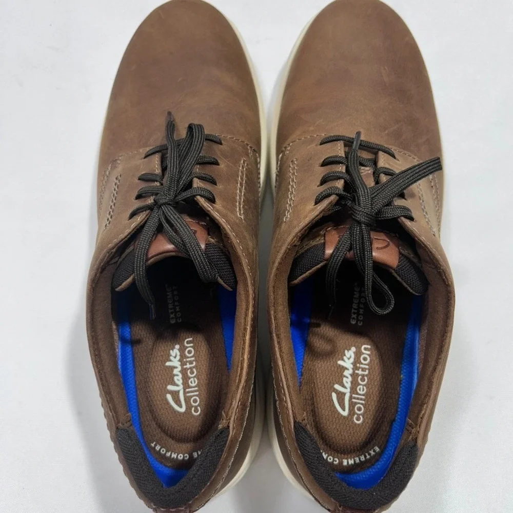 Clark's Bradley Plain Leather Oxford Men's Shoes Brown US‎ 11M